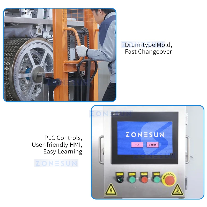 ZONESUN Автоматические стручки для стирки Paker Стручки для стирки Водорастворимые стручки для моющего средства Упаковочное оборудование ZS-NZC350