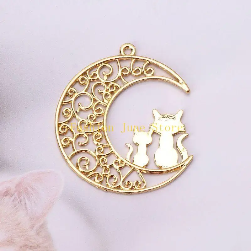 N5KA Silicon -Epoxidformen für Mond für Katzenrahmen Gussspielzeug herstellen Handwerksvorräte