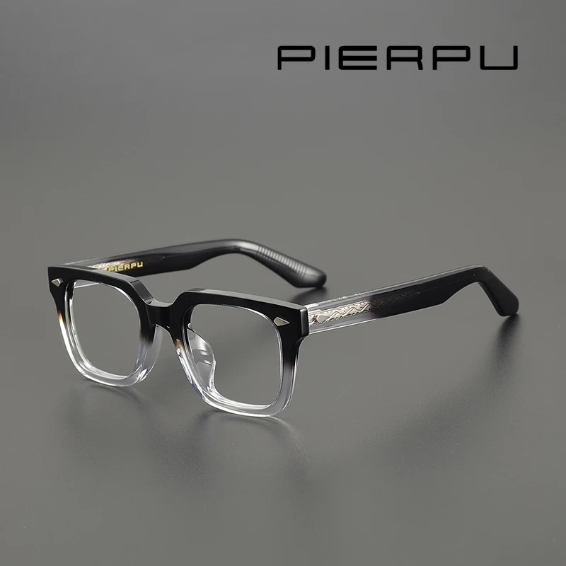 Luxury brand Design Double color Acetate Optical Glasses Square Frames Men Women Prescription Eyeglasses Vintage Myopia Eyewear