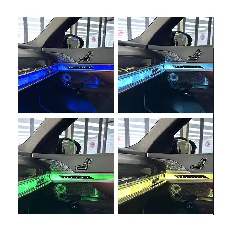 غطاء مكبر الصوت أضواء LED اكسسوارات السيارات الداخلية لسلسلة 7 الجديدة G70 #5