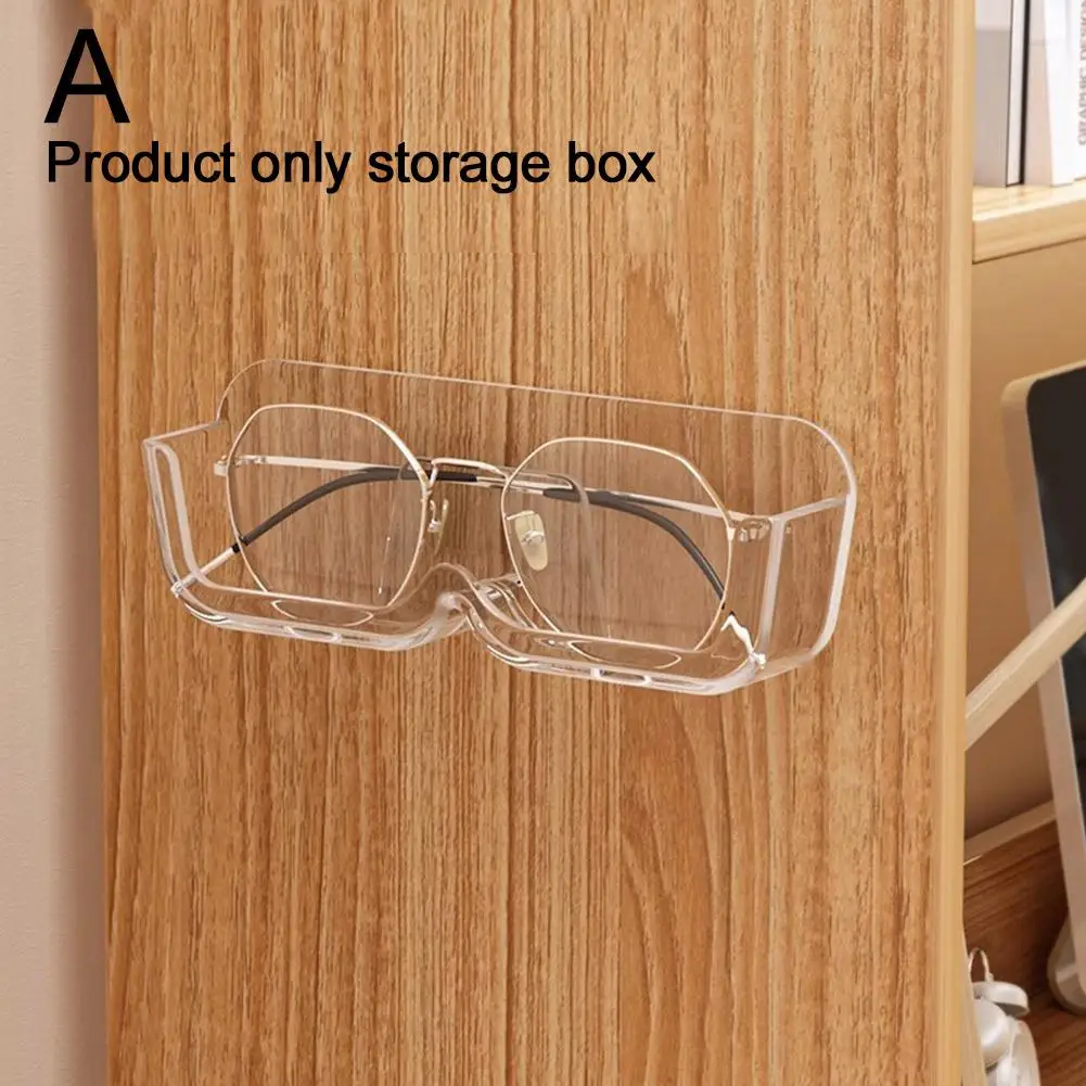 Wall-Mounted Reading Glasses Holder Eyeglasses Holder Shelving Rack Floating Case Adhesive Sunglasses Display Eyewear Displ G4P6