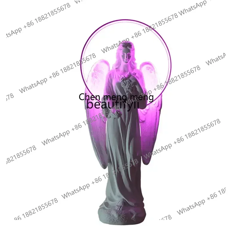 182C GRP Sculpture Club Bar Luminous Decoration European Greek Plaster Statue Wedding Angel home accessories  office decoration