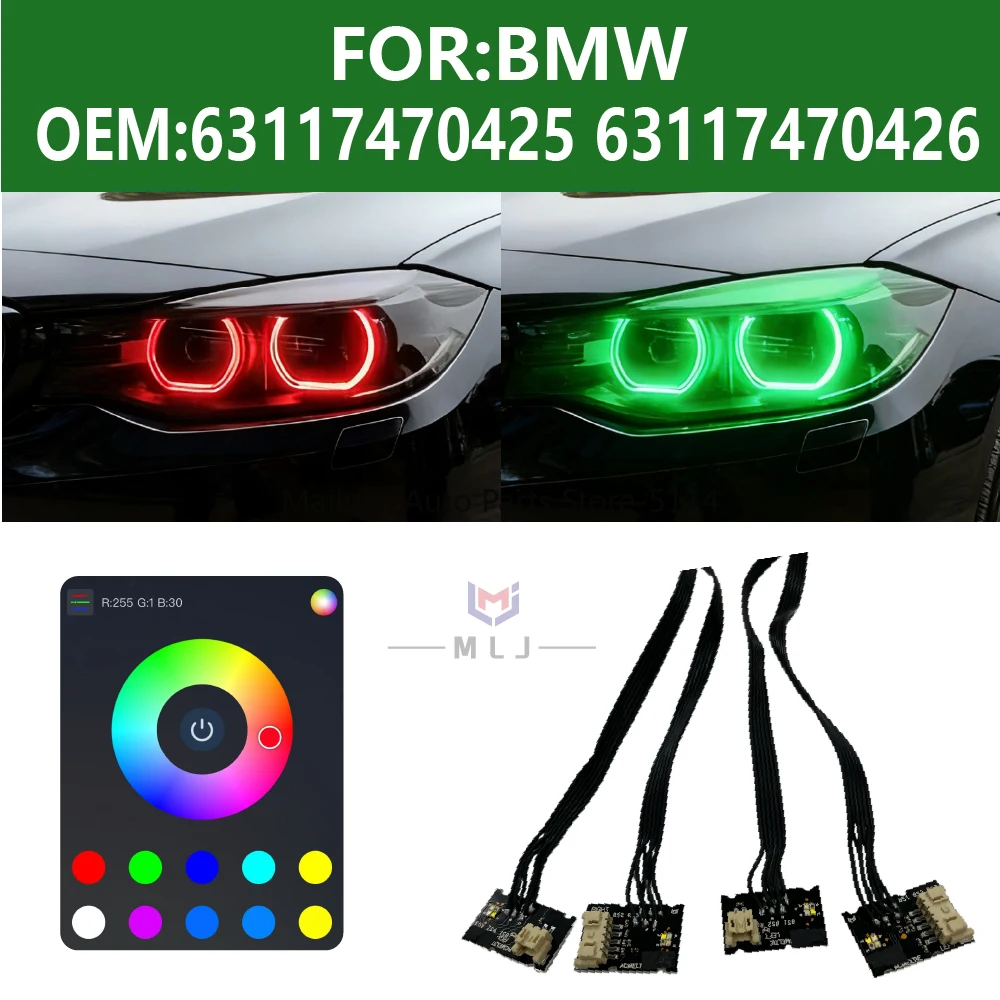 

RGB Angel Eye For BMW 3 Series GT F34 2016-2019 And 2 Series F22 F23 F87 RGB 2017-2019 Daytime Running Light Controller Suitable