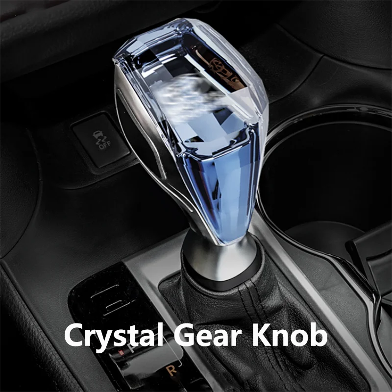 

High Quality Crystal Handles Gear Shift Knob Lever Stick Head For Toyota Prado Highlander