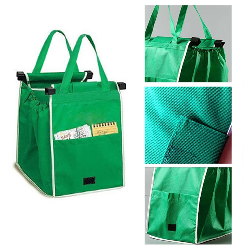 1 Pcs Eco Friendly Trolley Tote Supermarket Shopping Bag Thicken Cart Bags Large Capacity Handbags Foldable Reusable Cart Bag