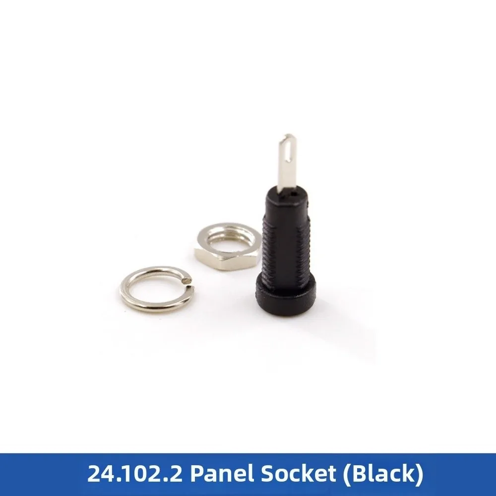 6pcs High Quality 2mm Banana Socket 5Colors 24*7.3mm Jack Electrical Connector Copper/ABS Binding Post Nut Banana Plug