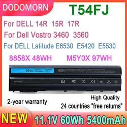 DODOMORN New Laptop Battery T54FJ 60WH For DELL Latitude E5420 E5430 E5520 E5530 E6420 E6430 E6520 E6530 8858X 48WH M5Y0X 97WH