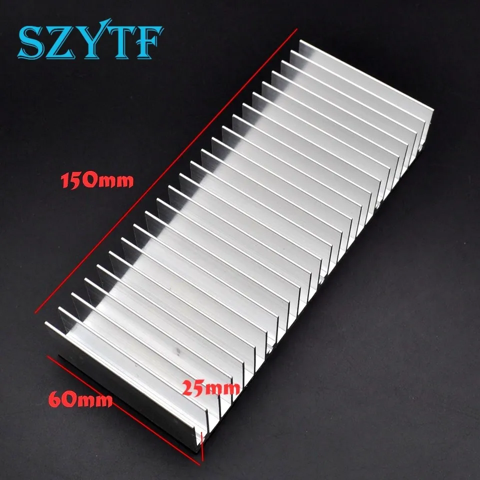 60x150x25mm Aluminum Heat Sink Heatsink Radiator Heating Heat Dissipation Cooling For Amplifer LED COB Light Power IC Transistor