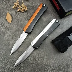 High Quality MIC Pocket Knife Outdoor EDC Camping Hiking Cutting Knife D2 Blade Aluminum Inlay G10 Handle Survival Hunting Tool