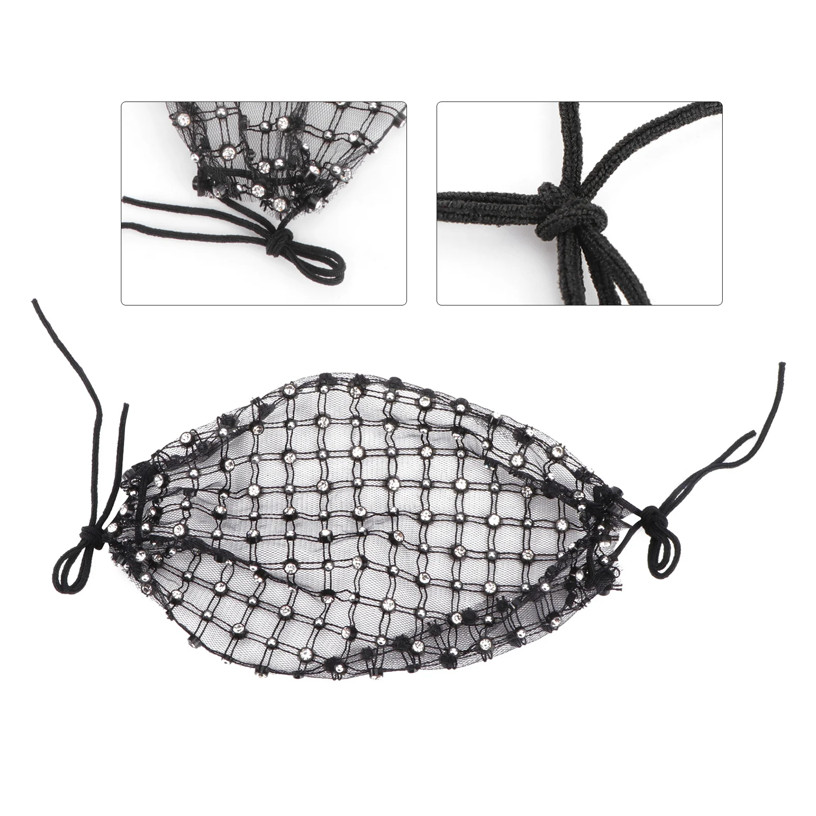 1 Buah Masker Wajah Berhias Berlian Imitasi untuk Festival Pesta, Kerudung Dekoratif dari Benang Jala, Kostum, Ornamen Wajah, Penutup Wajah Dekoratif