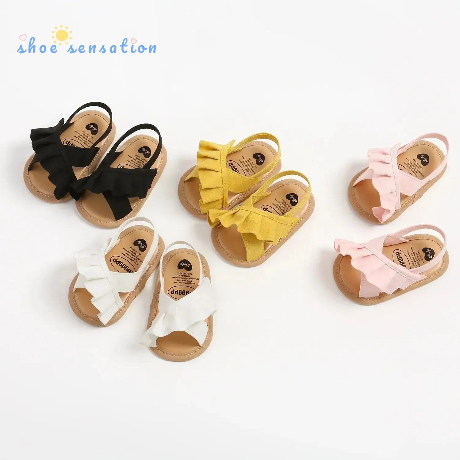 Meckior Zomer Baby Sandalen Baby Meisje Schoenen Prinses Platte Zool Antislip Peuter Eerste Wandelaar Wieg Schoenen Pasgeboren Canvas Slippers