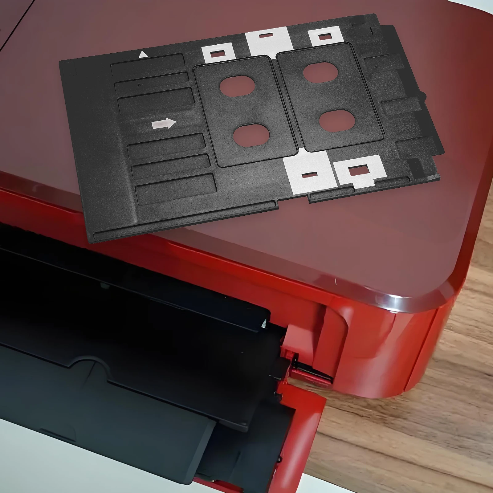 

Card Printer Tray L805 White Sturdy PVC Reusable Practical Id Printing Tray Office School-Compatible