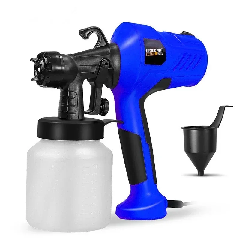 400W Electric Spray Gun HVLP Paint Gun High Power Electric Paint Sprayer 4 Nozzle Sizes Flow Control for Home Use