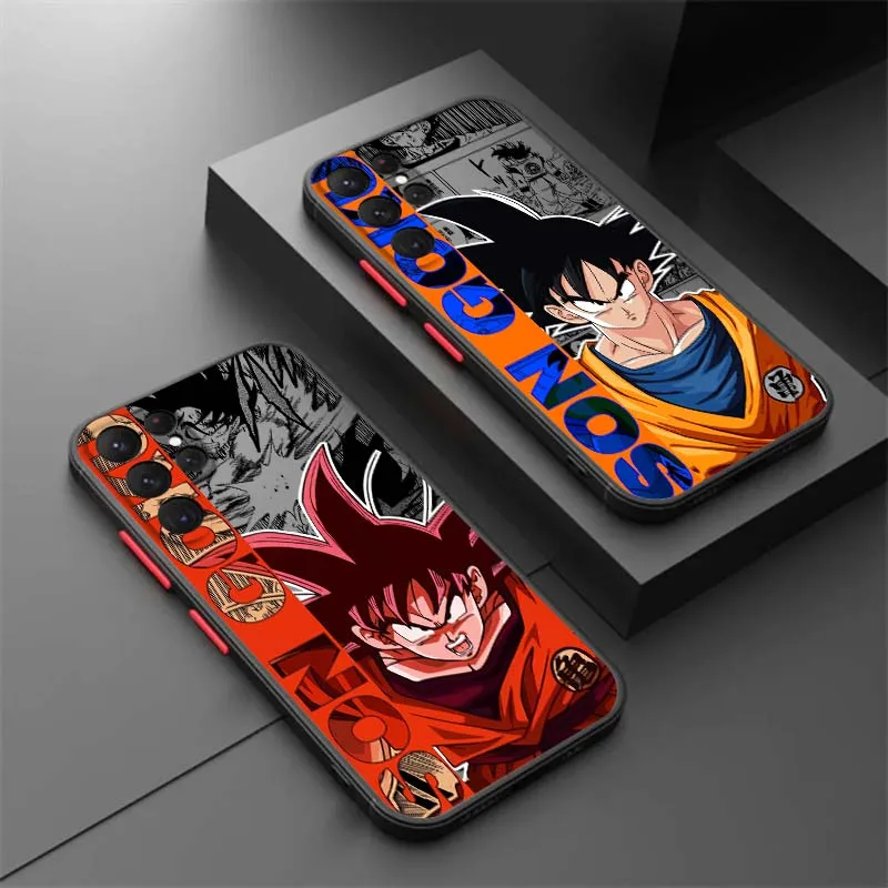 

Dragon Bal Son Goku Art Phone Case For Samsung Galaxy S25 S24 S23 S22 S21 S20 S10 S9 Ultra Plus FE 5G Frosted Translucent