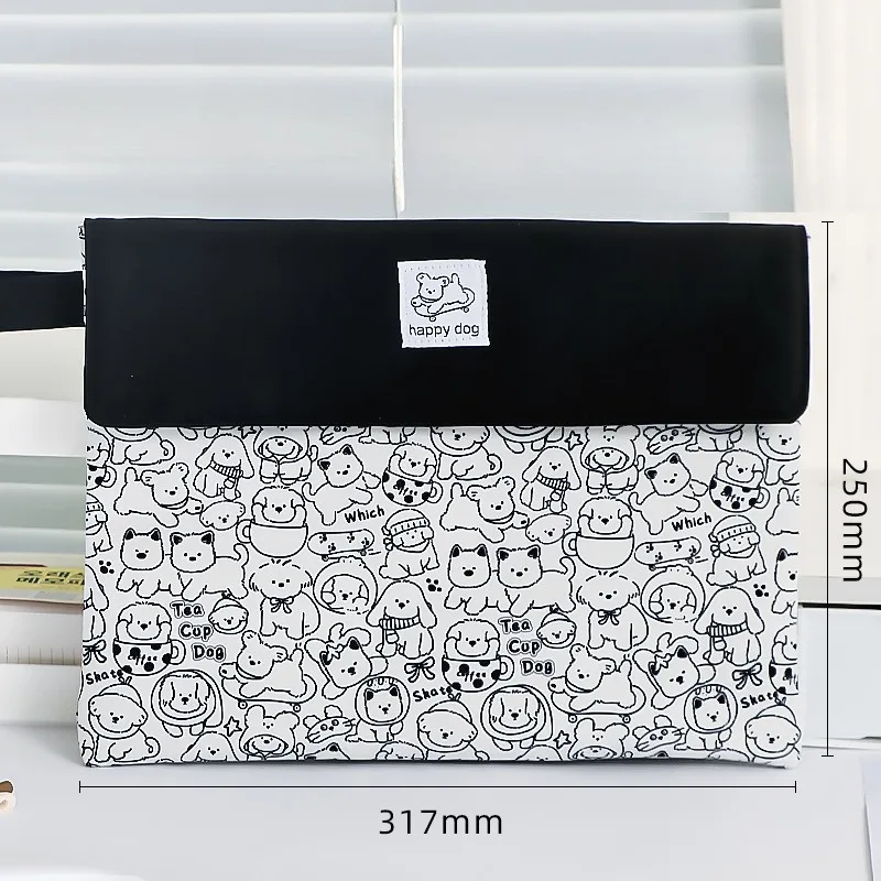 Kapibala File Bag Student Stationery Bag Cartoon High Appearance Large Capacity Zipper Storage Bag image 5
