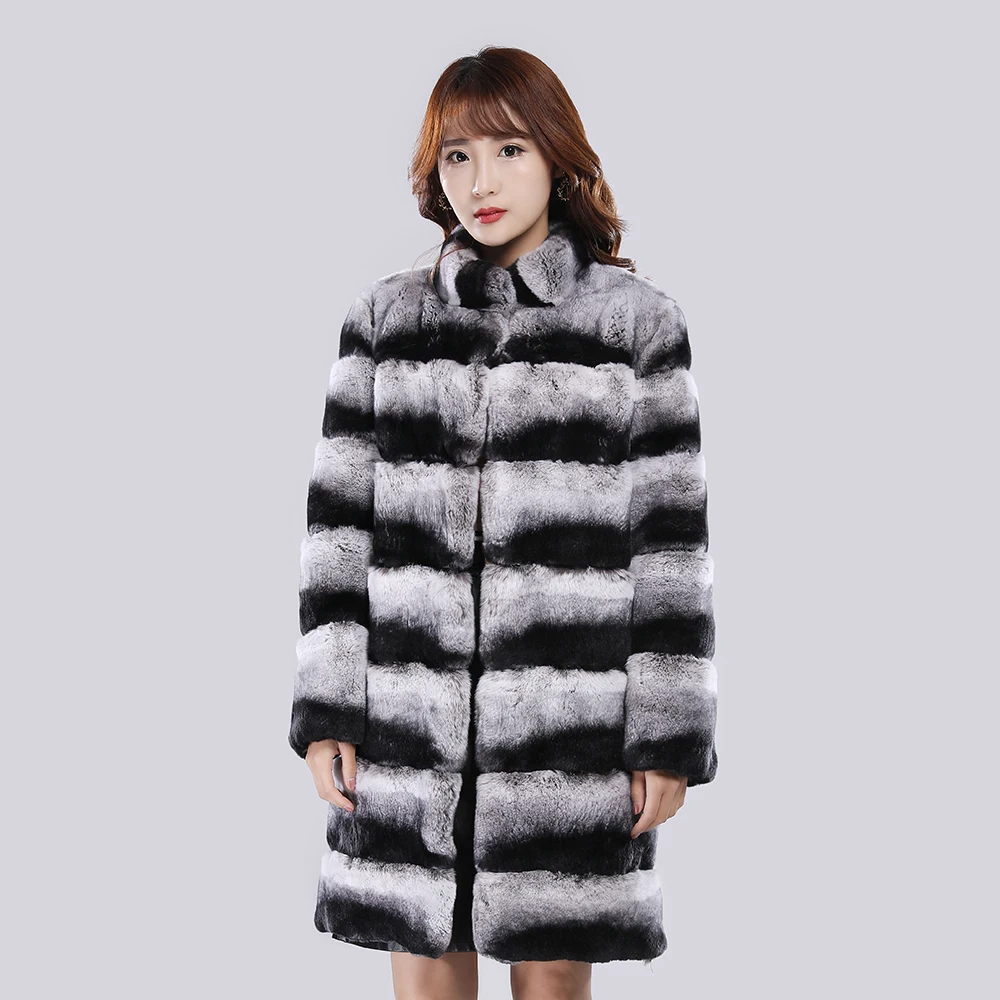 2025 Fashion Import Real Rex Rabbit Fur Coats Women High Quality Winter Warm Thick Natural Rabbit Fur Jackets Female Oversize