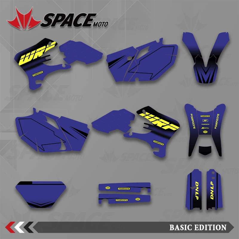 

SPACE MOTO Graphics Background Decals Stickers Motorcycle For YAMAHA 03-04 05-06 WRF250 450