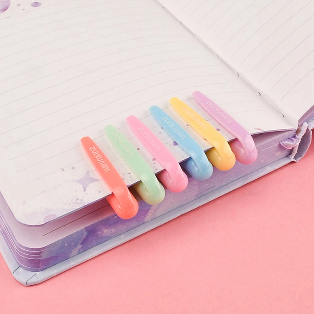 6Pcs Creative Korea Stationery Beautiful Colorful Rainbow Gel Pens Fashion Office School Supplies Writing Pens Painting Pen