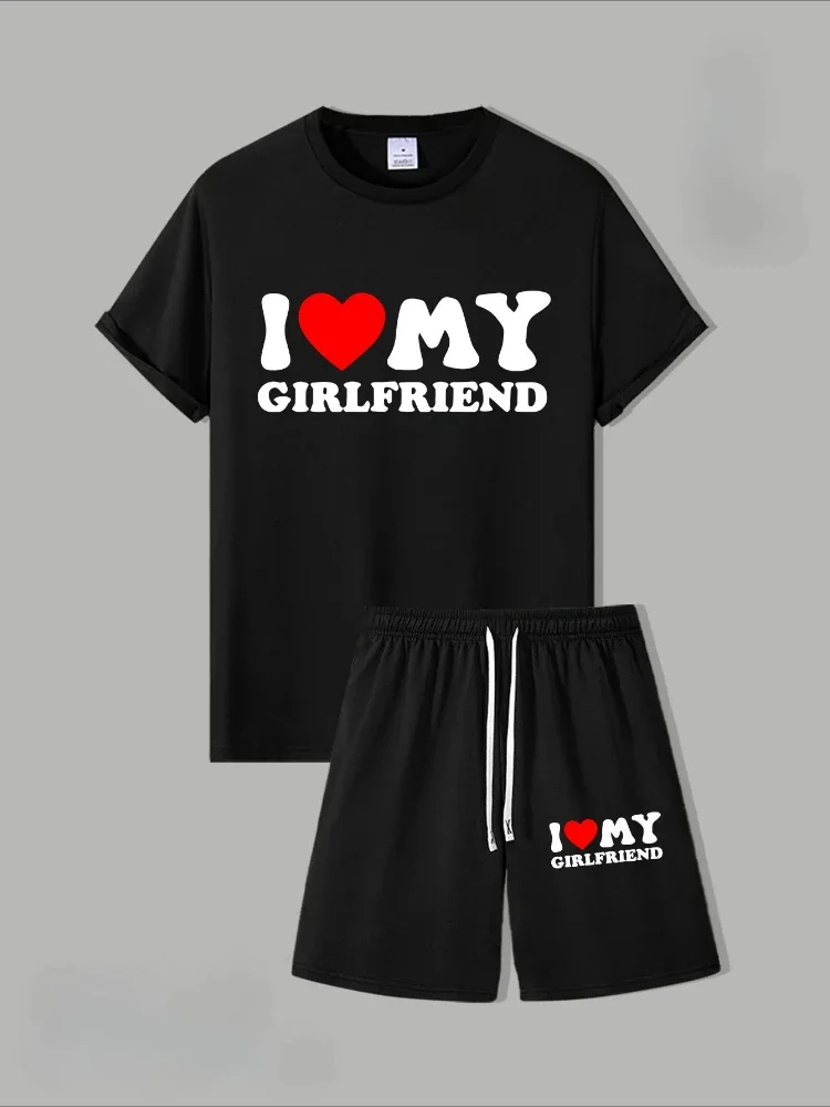 

Korean Fashion Men's Sports Set Premium Polyester Short Sleeve Shirt & Gym Shorts Summer Breathable Streetwear Outfit