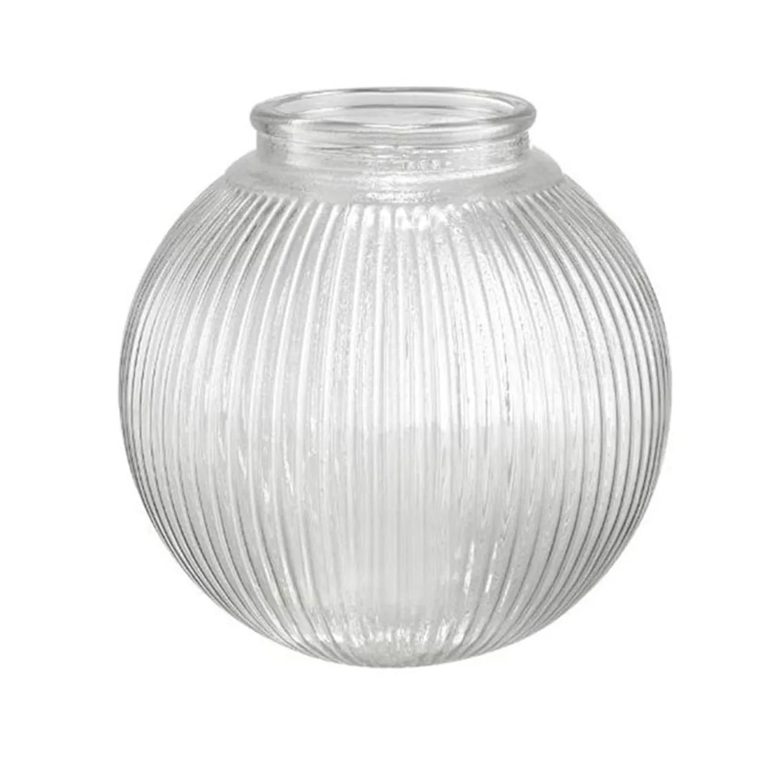 

Globe D15cm 8cm Fitter Clear Reeded Glass Lamp Shade Replacement,D20cm 9cm Opening Ribbed Lampshade Cover for Lighting Fixture