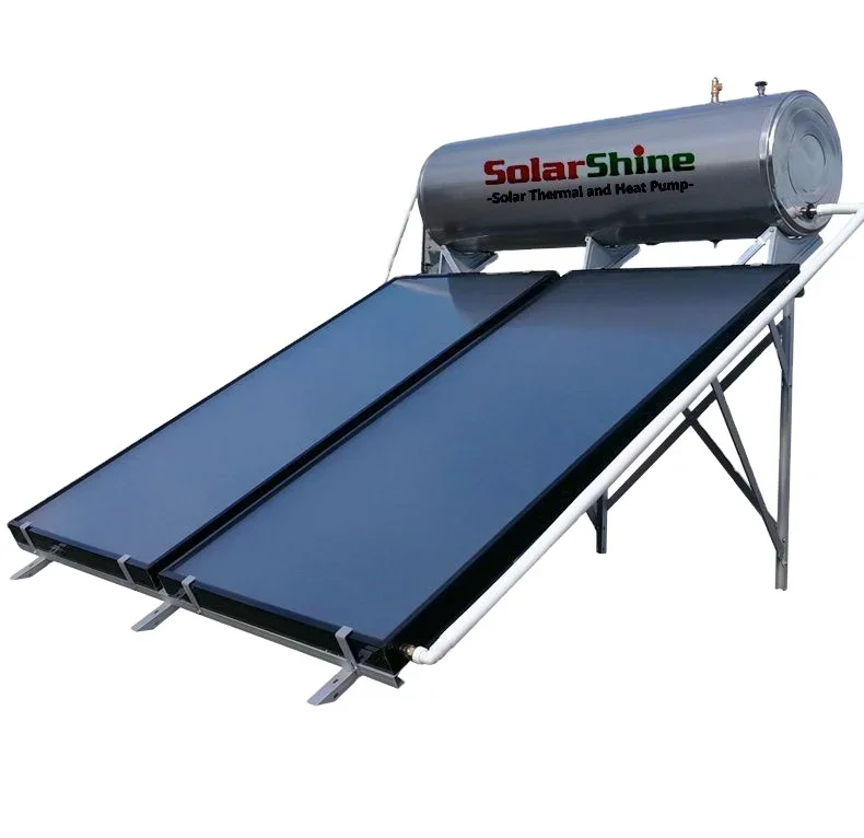 【Hot】High Pressurized Compact Thermosyphon Solar Thermal Hot Water Heater With Flat Plate Solar Collector 150L 200L 250L 300L