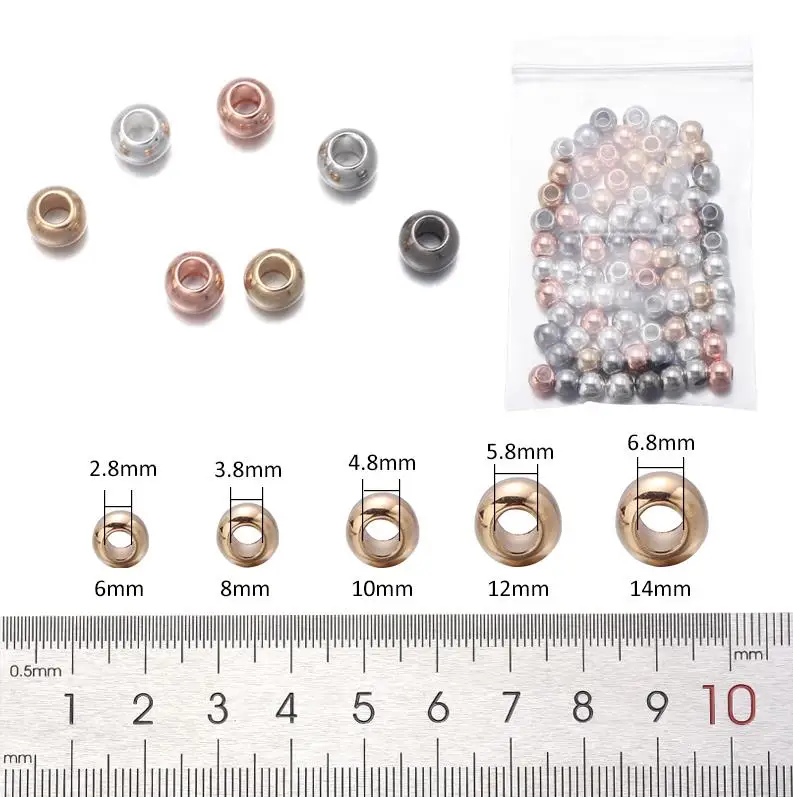 Louleur Hochwertige Perlen mit großem Loch, CCB-Perlen, Abstandhalter-Perlen, lose Perlen für DIY-Schmuckherstellung, Zubehör, Charms, Großhandel – Detail 4