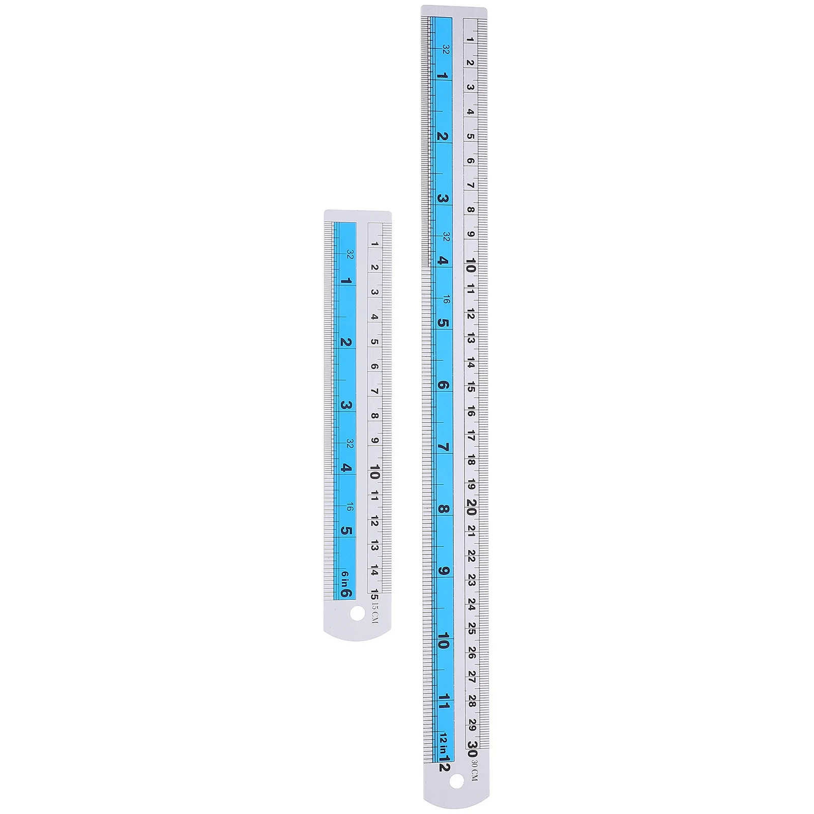 

2Pcs Aluminum Alloy Ruler Set Metric Measuring Tools Metal Precision for Architects Engineers Drawing Office Measuring