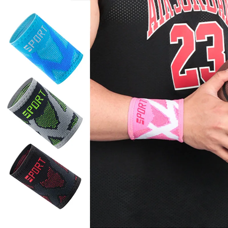 1PCS Handgelenk Brace Unterstützung Wrap Tennis Armband Sport Schweißband für Gym Basketball Volleyball Fitness Hand Schweiß Band