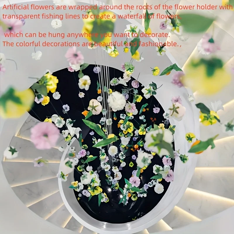 DIY schwimmende Blume Tür Vorhang Material Paket 20 Stück Pflanze zufällige Blumen simulierte Blume Szene Layout Dekoration – Detail 4