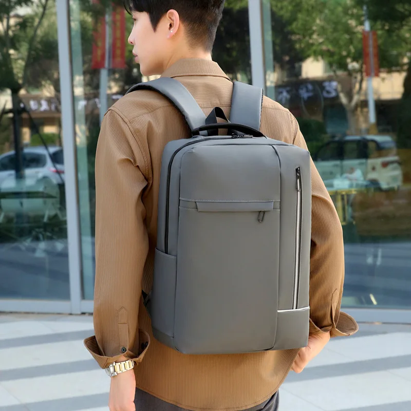 Simple and high-capacity men's backpack, cross-border laptop bag, backpack