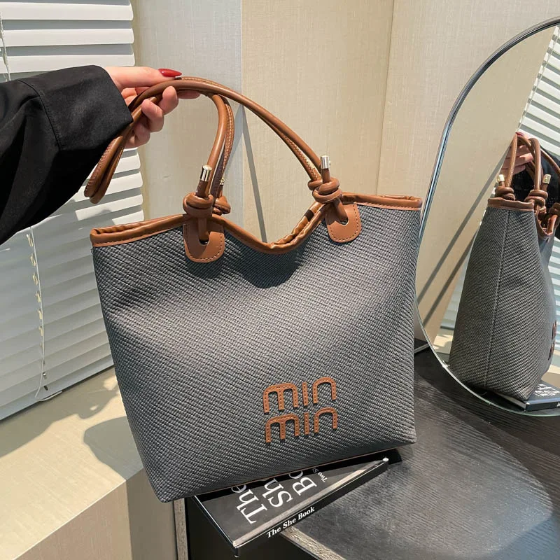 

​2025 Boho Color-Block Tote Bag for Women Spacious Adjustable Crossbody Purse Niche Designer Versatile Day to Night​