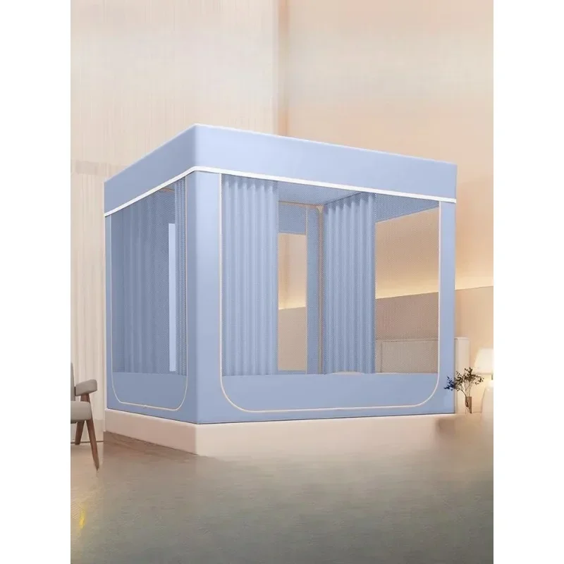 Anti-drop mosquito net, blackout bed curtain, integrated household bedroom 2025 new model, full cover back to