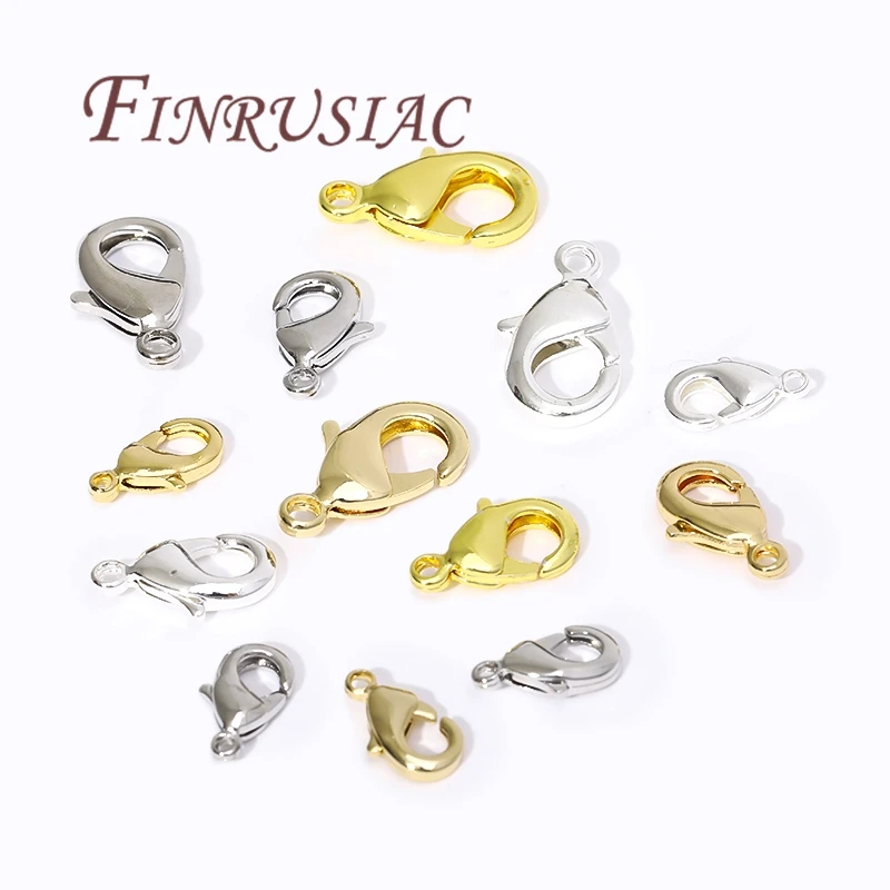 18K vergoldete Karabinerverschlüsse für Armbänder, Federverschlüsse für Schmuck, DIY-Schmuckherstellungszubehör, Verbinderverschluss-Zubehör – Detail 10