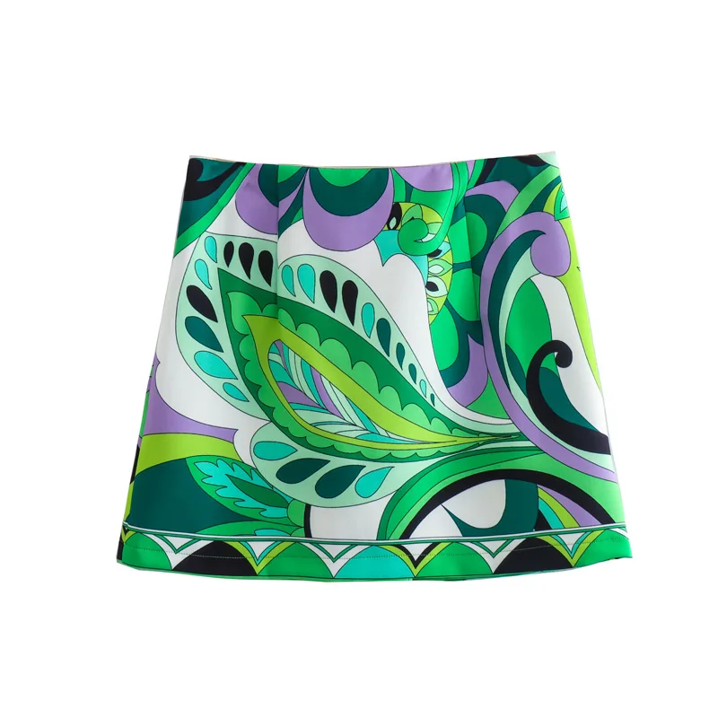 2025 الخريف النمط الأوروبي والأمريكي المرأة الجديدة المطبوعة مزاجه قميص تنورة قصيرة نمط الشارع بدلة على الموضة غير رسمية