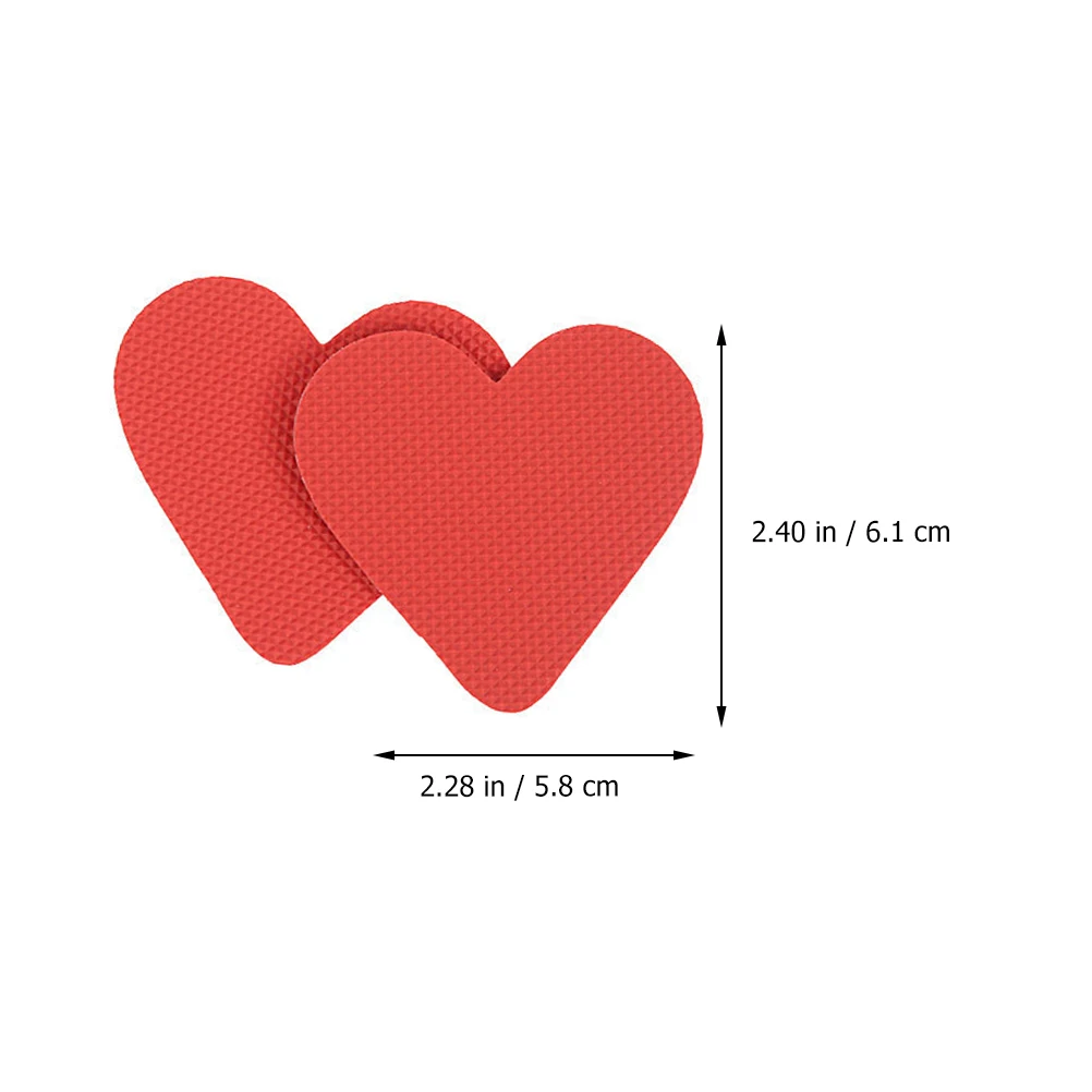 

6 Pairs High Heels Protectors Non-Slip Stickers Shoe Pads Vinyl Resin Front Palm Stickers Anti-Slip Creative Heart for Women's