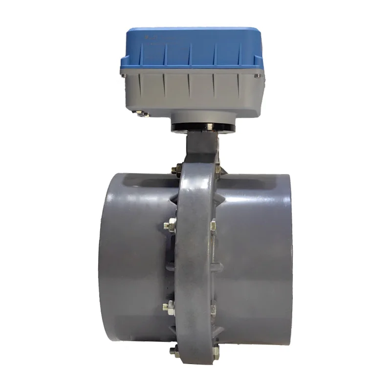 วาล์วบอลไฟฟ้า วาล์วบัตเตอร์ฟลายไฟฟ้าประสิทธิภาพสูง ตัวกระตุ้นแบบมอเตอร์ วาล์ว UPVC ไฟฟ้า
