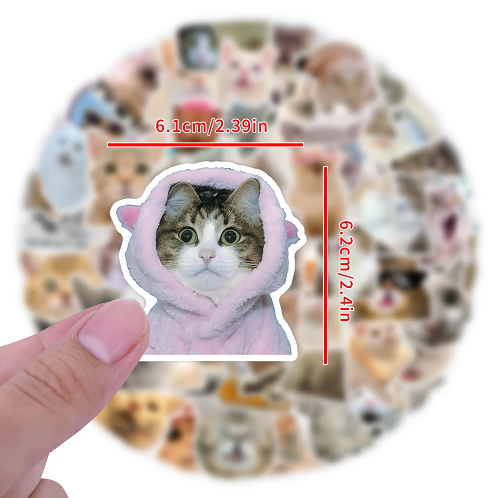 100 قطعة لطيف القط الرمزية الرموز التعبيرية ملصقات لحقيبة التزلج المحمول الأمتعة الثلاجة الهاتف سيارة التصميم ملصق