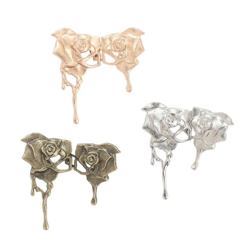 Rose Tighten Waist Button Metal Button Fastening Detachable for Pants Drop shipping