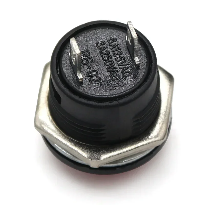 2/10/50pcs R13-507 Momentary Push Button Switch 16mm Momentary 6A/125VAC 3A/250VAC  Round Switches