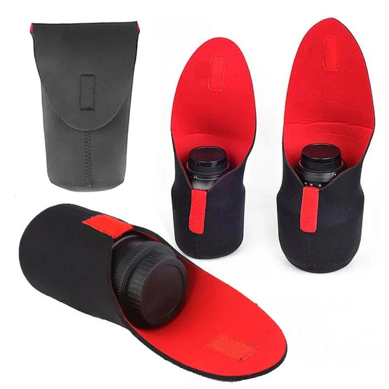 lens bag Soft Neoprene Waterproof DSLR Lente Cover Case storage S M L XL XXL Soft Nylon for Canon Nikon Sony Pentax DLSR Camer