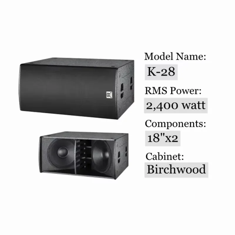 Big Power 18 Inch 2400w Church Sounds Bass Dj Party Professional Karaoke Subwoofer
