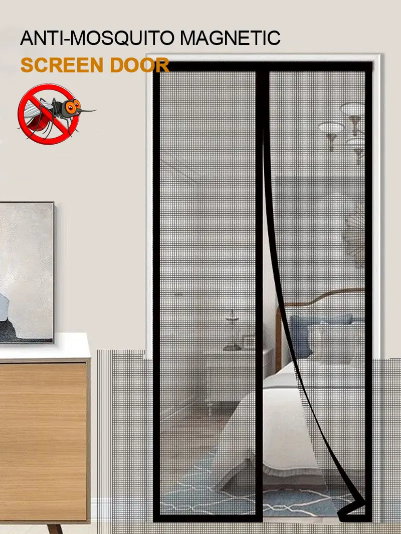 

Mosquito net curtain, magnetic door curtain, mosquito proof door with magnet, net automatically closes door mesh
