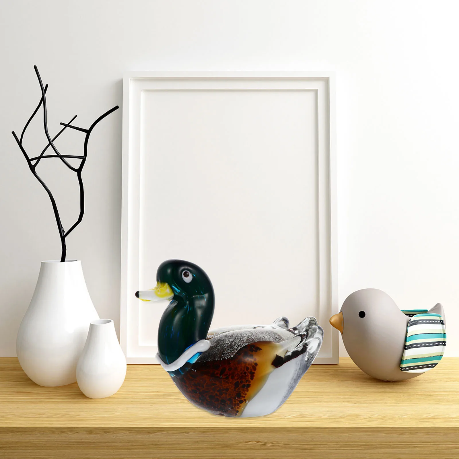 

Crystal Duck Desktop Ornament Elegant Lifelike Crystal Sculpture for Living Room Office Decoration Desktop Ornaments