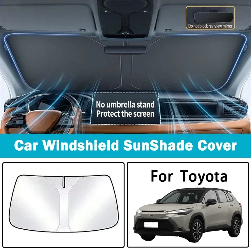 For Toyota Rongfang RAV4 Camry CHR Corolla Car Foldable Sunshade Front Shield Sunscreen Thermal Insulation Parasol Visor