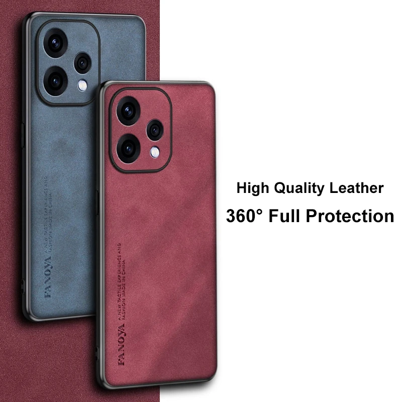 For OPPO Reno 15C Case Luxury PU Leather Phone Case For OPPO Reno15C 5G Back Cover Matte TPU Silicone Shockproof Full Protection