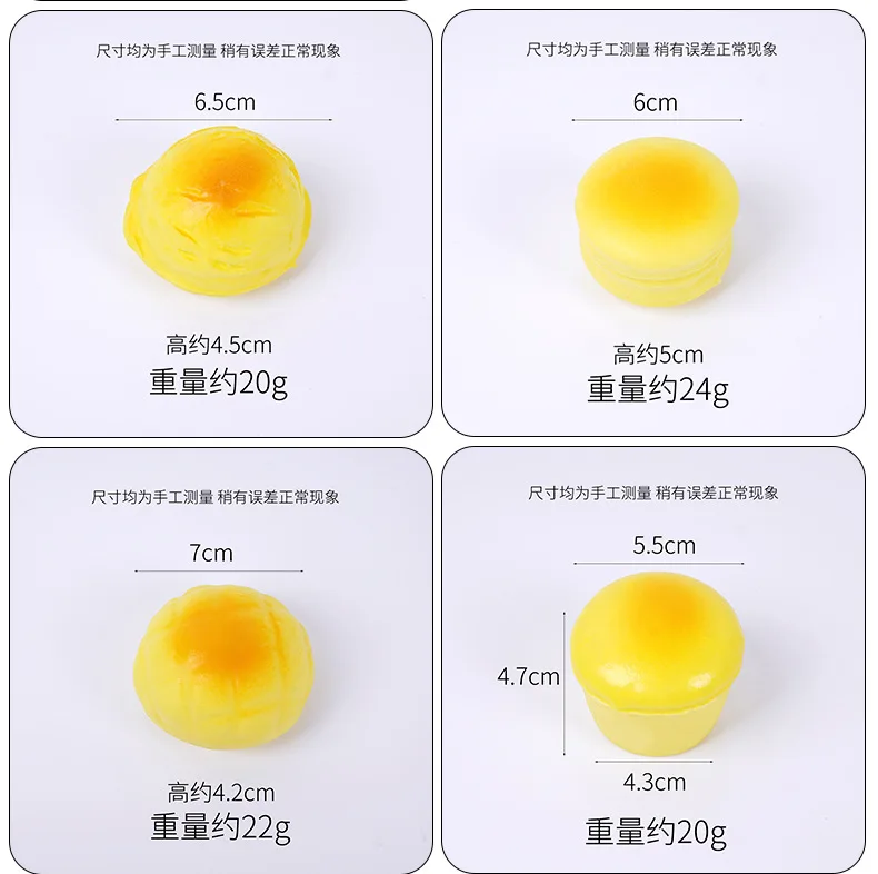 10Pcs Random Style Bread PU Fake Bread Model Simulation Soft Artificial Bread Prop Miniature Food Dollhouse Decor Ornament Craft