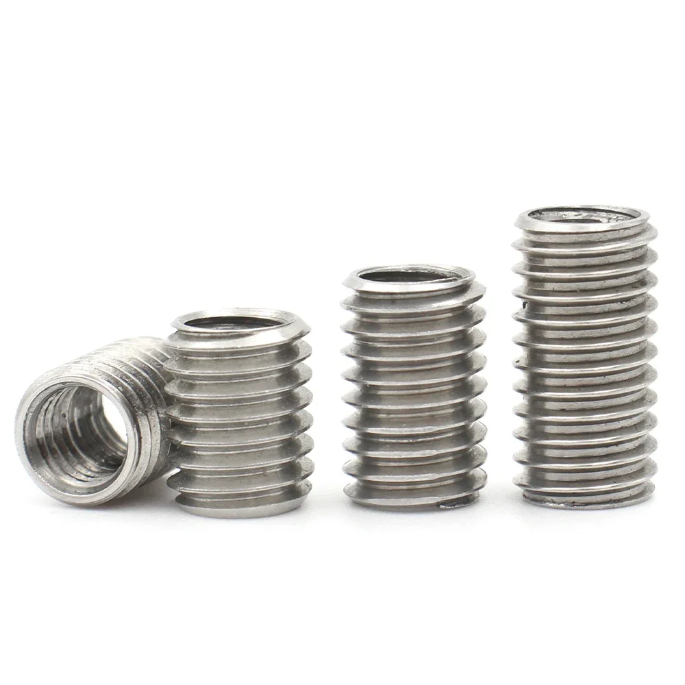 2/5pcs M2 M3 M4 M5 M6- M12 M20 304 Stainless Steel Inside Outside Thread Adapter Screw Nuts Insert Sleeve Converter Nut Coupler