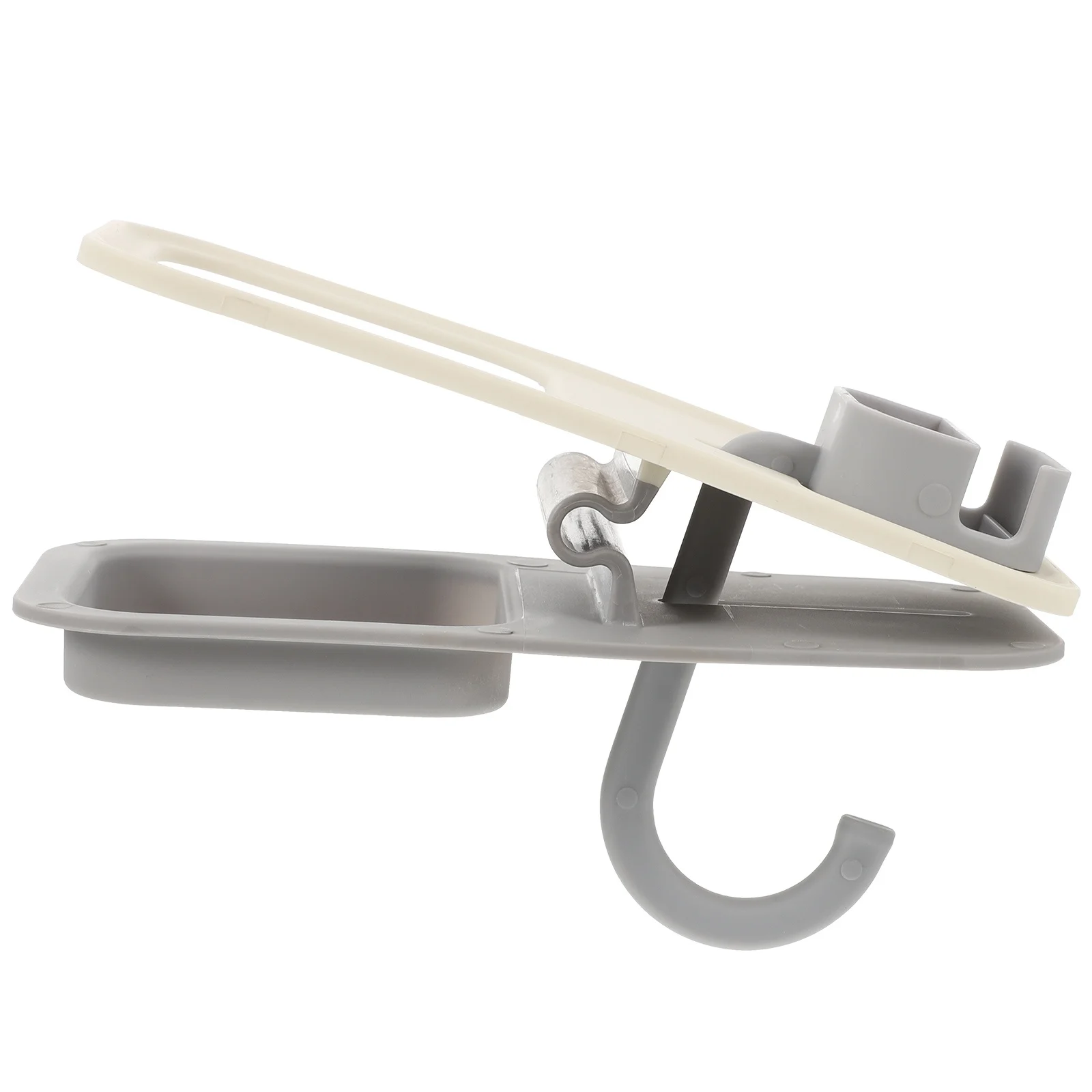 

Desk Cup Holder Clamp on Table Side Clip Bottle Holder with Hook Multi Use Desktop Organizer for Home Office Classroom