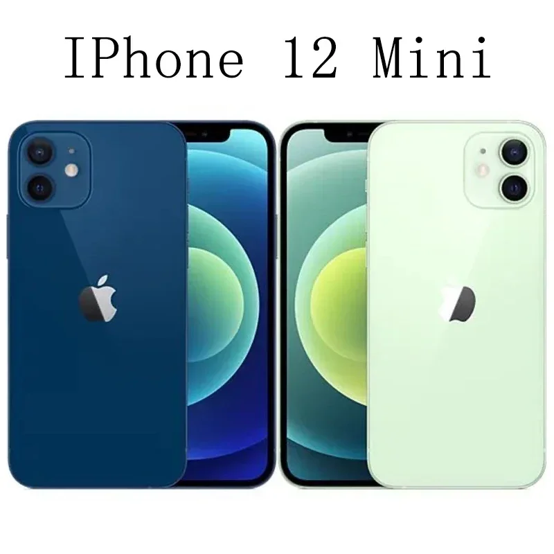 Ponsel mini Apple, iPhone 12 mini 5.4 "4G 5G 64GB/128GB/256GB ROM Dual 12MP A14 Chip IOS LTE IPhone 12" tidak terkunci