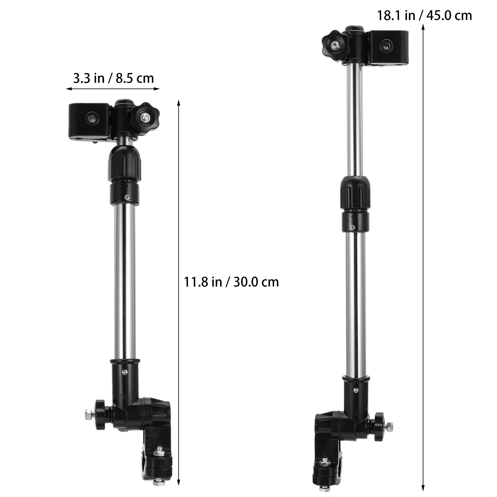 1Pcs Durable Adjustable Umbrella Stand for Wheelchair Stroller Walker Black Rotatable Base Clamp Easy Install Detachable